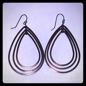 Bronze tear shaped earrings